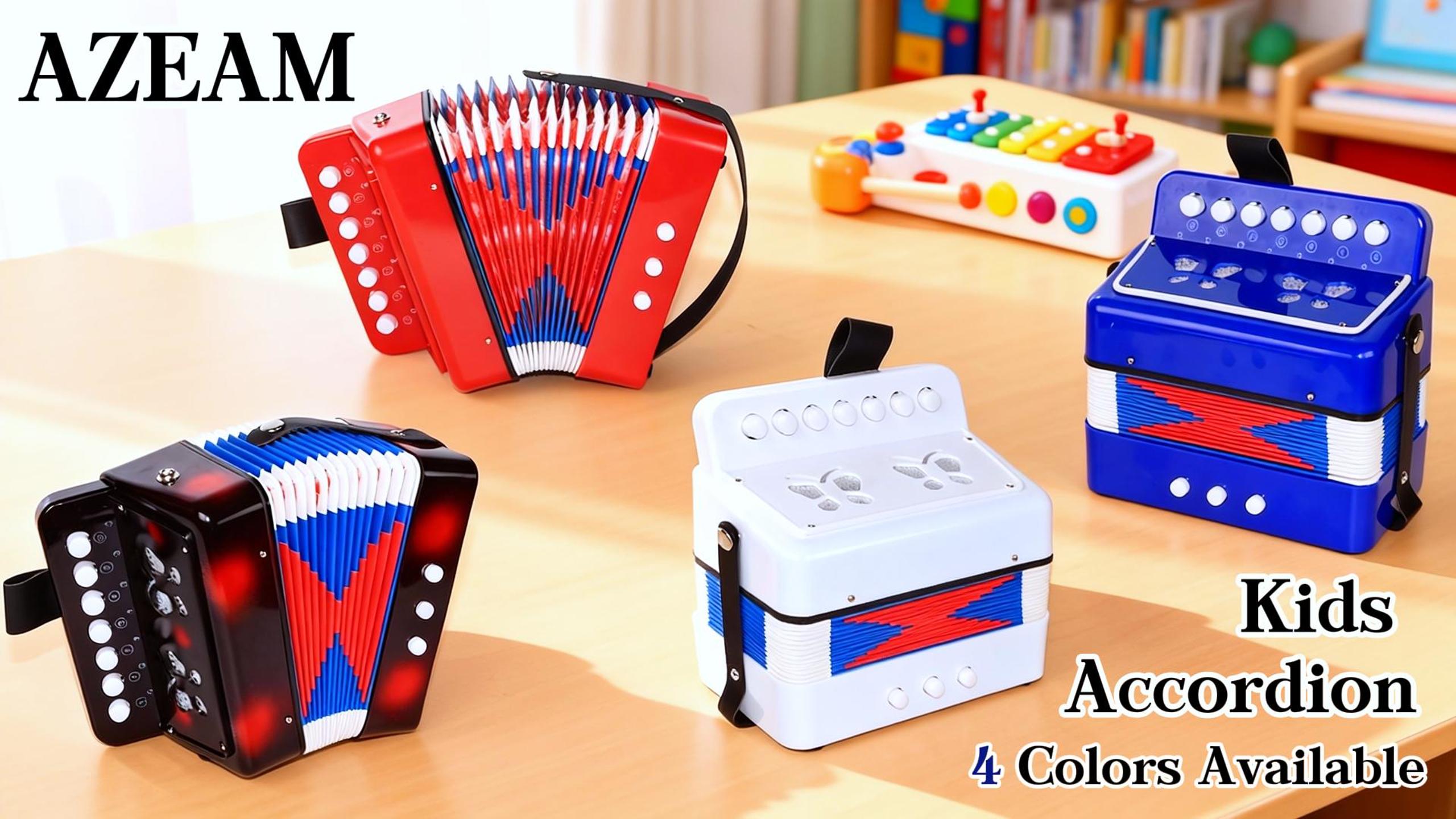 Accordion Kids Toy com: 0 Portable Instrument Mini Keys. Vocal